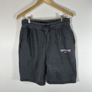 White Fox Women's‎ Drawstring Lounge Sweat Shorts Fleece Size 2XL Gray Vol 3